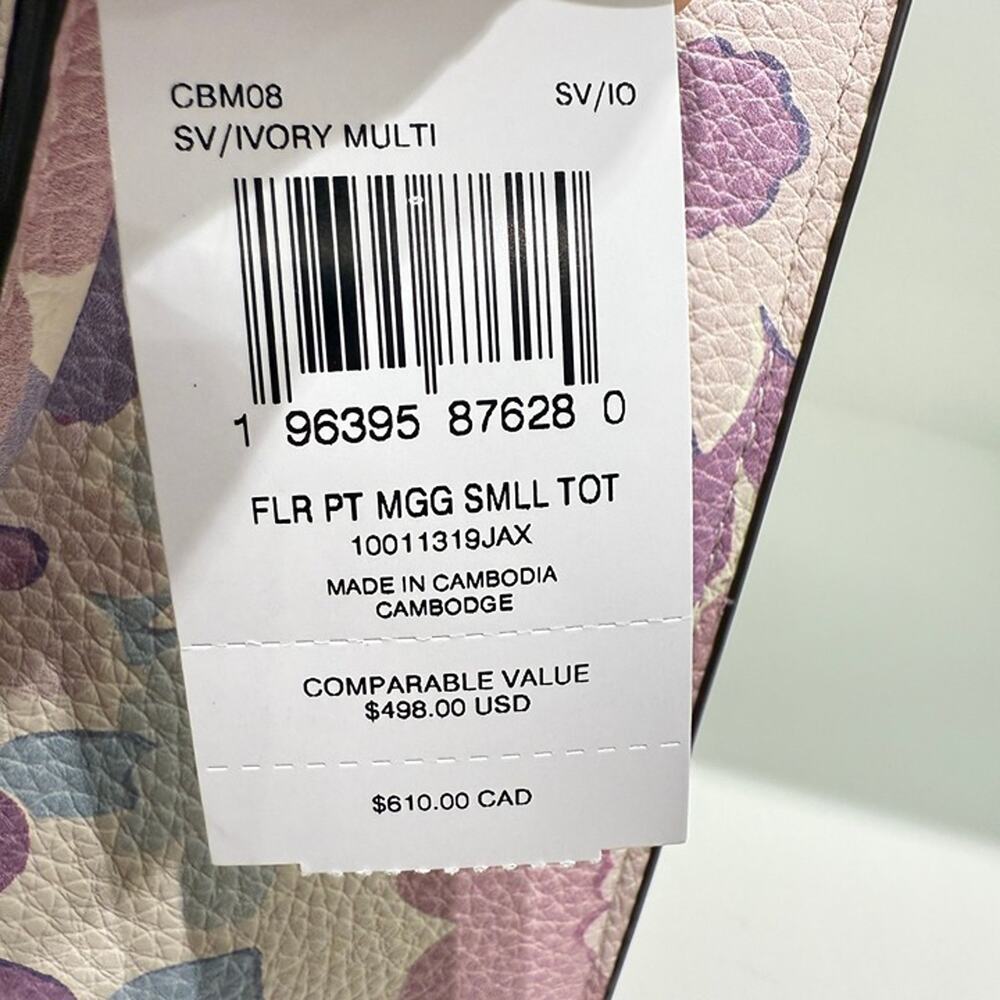 Coach CBM08 Maggie Small Tote Bag With Floral Print - Picture 5 of 7